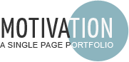 Motivation - a Single Page Portfolio